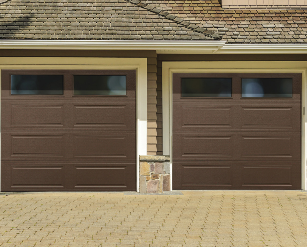 Long panel legacy residential garage doors