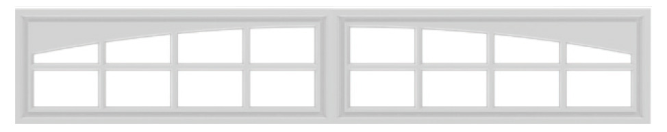 Stockton Arch long panel garage door windows