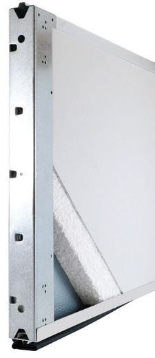 non-insulated garage door panel cross-section